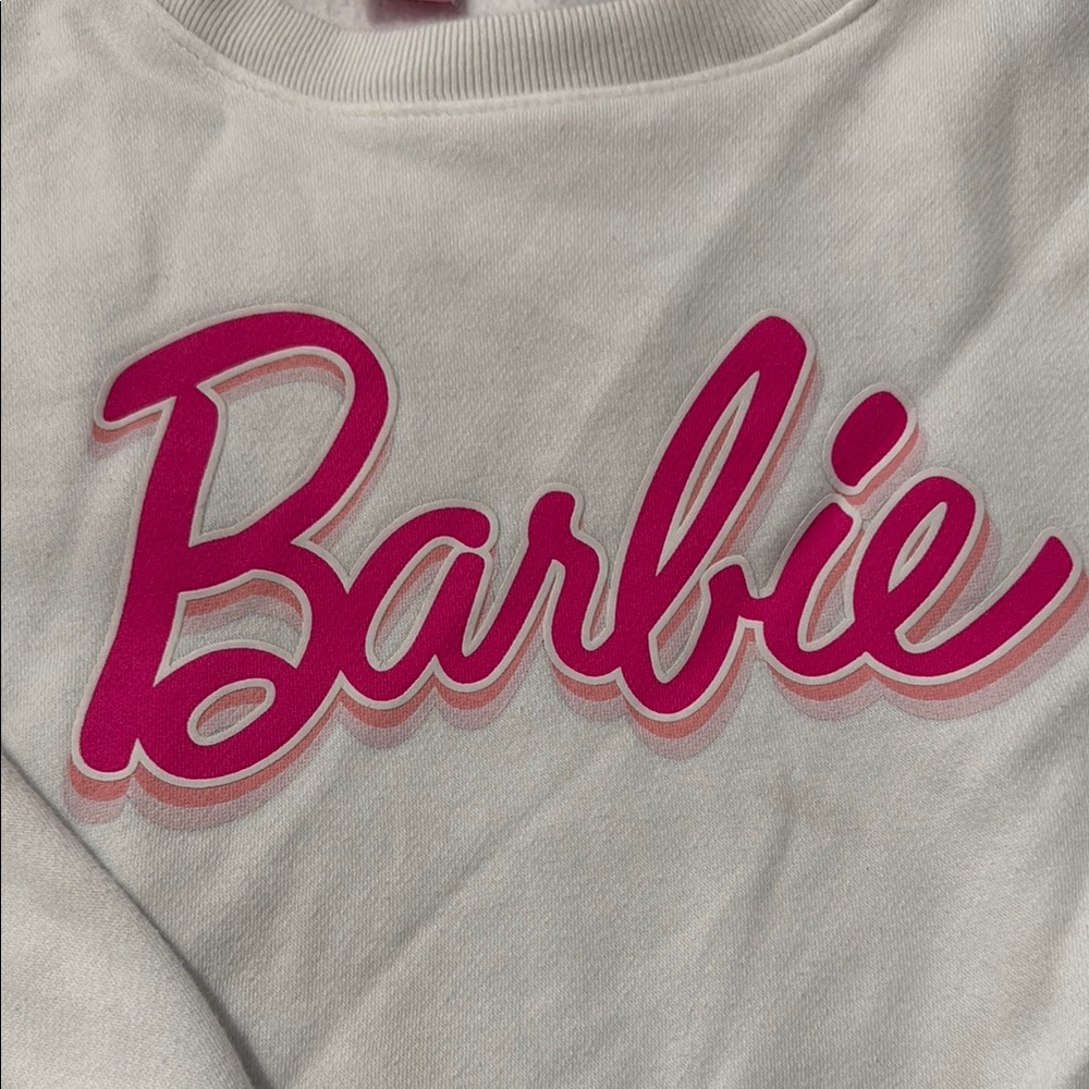 GAP Barbie White Sweatshirt size medium 8/9 - Picture 2 of 13